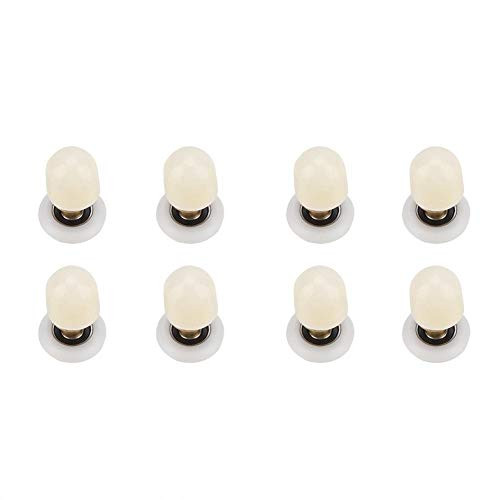 8pcs Brass ABS Sliding Glass Shower Door Rollers Runners Pulleys Bathroom Doors Hardware Wheels Bathroom Replacement Parts 20mm078in
