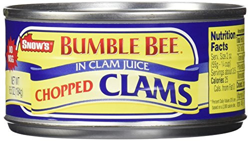Snows by Bumble Bee Chopped Clams Juice 6 Count