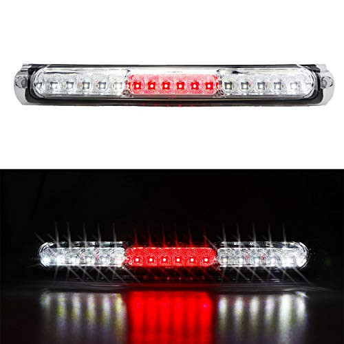 Youxmoto Fit for 19972003 Ford F150 2004 Ford F150 Heritage Rear Roof Cargo Lamp Assembly LED 3rd Brake Light Waterproof FO2890102 XL3Z13A613AA Chrome Housing Clear Lens