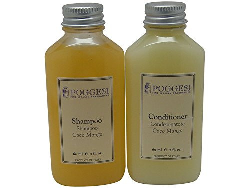 Poggesi Coco Mango Shampoo and Conditioner Lot of 12 6 of each 2oz Bottles Total of 24oz