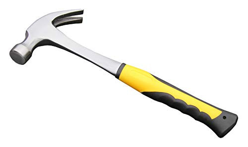 Forged Claw Hammer 16 OZ General Purpose Steel Hammer Shock Reduction And Slip Resistant Grip Total Weight 21LB
