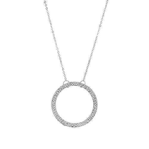 Yalice Long Pendant Necklace Chain Hollow Circle Necklaces Hammered Dress Jewelry for Women and Girls Silver Yalice Long Pendant Necklace Chain Hollow Circle Necklaces Hammered Dress Jewelry for Women and Girls Silver