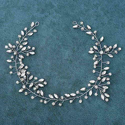 Jovono Bride Wedding Hair Vine Bridal Crystal Headband Headpieces Rhinestone Hair Accessory for Women and Girls Silver Jovono Bride Wedding Hair Vine Bridal Crystal Headband Headpieces Rhinestone Hair Accessory for Women and Girls Silver