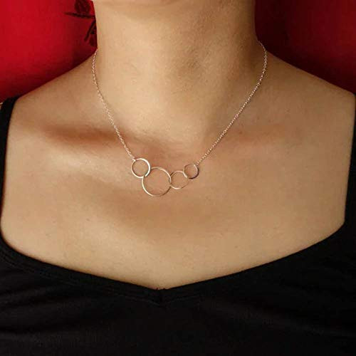 Jovono Gold Circle Pendant Necklace Fashion Necklace Jewelry Chain for Women and Girls Jovono Gold Circle Pendant Necklace Fashion Necklace Jewelry Chain for Women and Girls