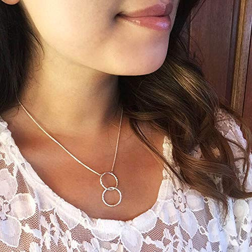 Jovono Circle Pendant Necklaces Fashion Necklace Chain Jewelry for Women and Girls Silver Jovono Circle Pendant Necklaces Fashion Necklace Chain Jewelry for Women and Girls Silver