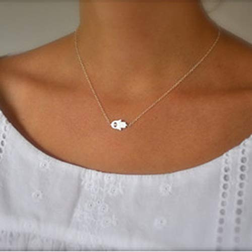 Jovono Fashion Palm Pendant Necklaces Dainty Necklace Chain Jewelry for Women and Girls Silver