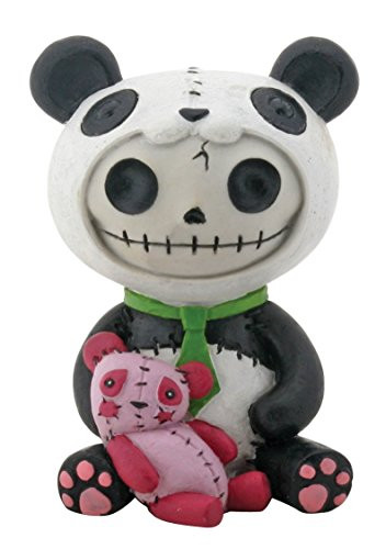 SUMMIT COLLECTION Furrybones Pandie Signature Skeleton in Panda Bear Costume with Pink Teddy Bear