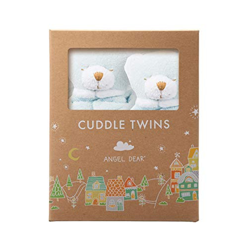 Angel Dear Cuddle Twins Blankie Blue Bear