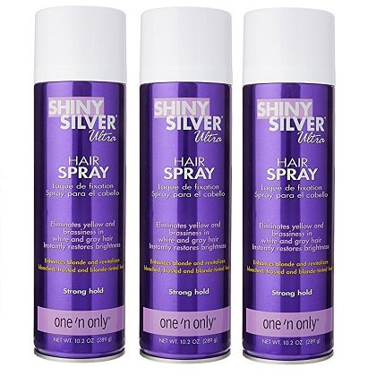 One n Only Shiny Silver Ultra Strong Hold Hair Spray 102 oz Pack of 3