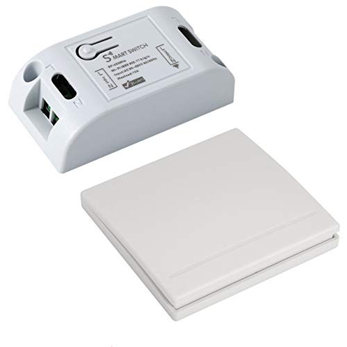 WiFi Smart Switch, YLXT DIY Smart Home Wireless Remote Control 433Mhz RF Receiver Module Light Timer Switches Compatible with Alexa, Google Home and IFTTT (Smart Switch+ Wireless Wall Switch)