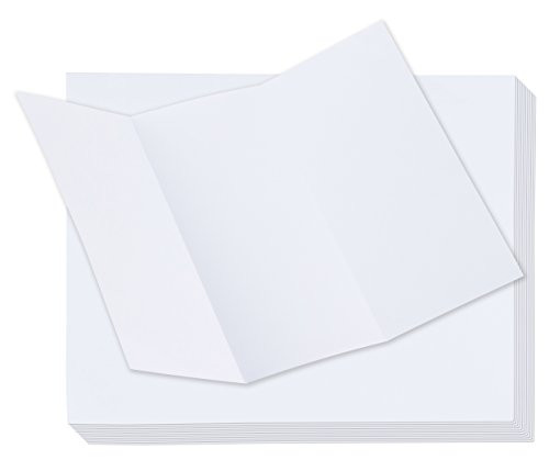 Tri-Fold Brochure Paper - 100-Pack Trifold Pamphlet Flyer Paper for Inkjet and Laser Printers, Brochure Printer Paper, 11 x 8.5 Inches