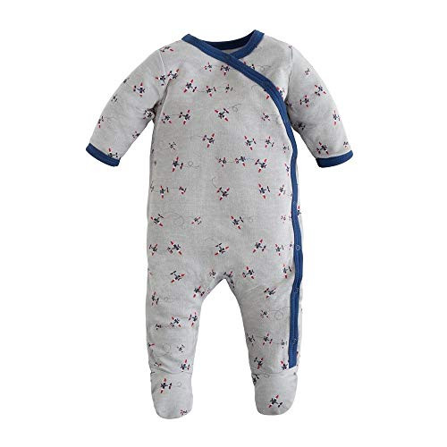 Under the Nile Organic Cotton Airplane Printed Baby Boy Side Snap Footie 36m