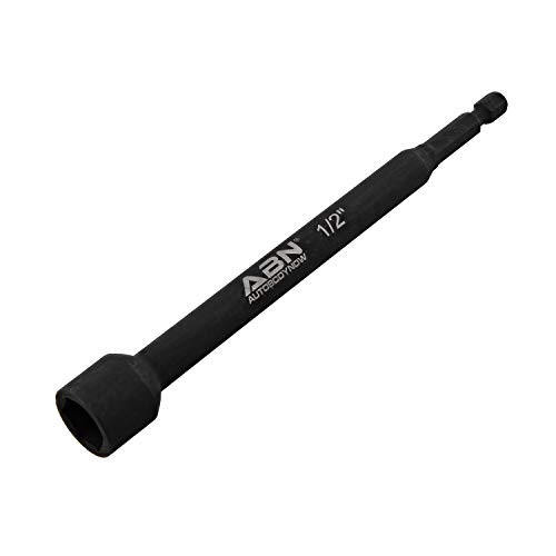 ABN 12 in Impact Nut Driver Tool  SAE 6 in Long Shank Nut Driver Bits Magnetic Tip Sockets 14 in Hex Shank