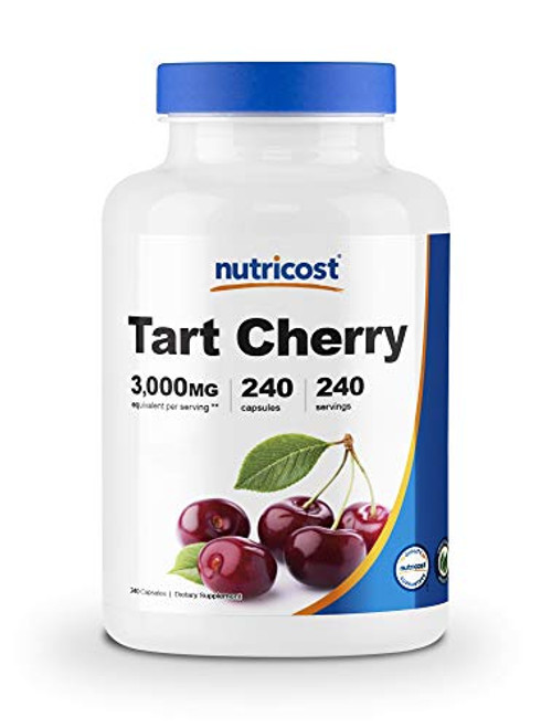 Nutricost Tart Cherry Extract 3000mg 240 Veggie Capsules Gluten Free NonGMO Nutricost Tart Cherry Extract 3000mg 240 Veggie Capsules Gluten Free NonGMO