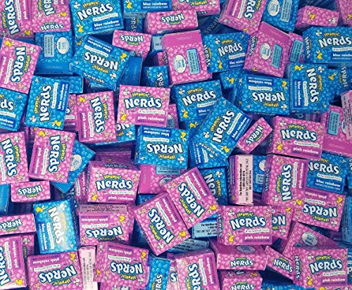 CrazyOutlet Wonka Nerds Hoppin Candy Blue Pink Rainbow Mini Box 77 Count 25 Lbs CrazyOutlet Wonka Nerds Hoppin Candy Blue Pink Rainbow Mini Box 77 Count 25 Lbs