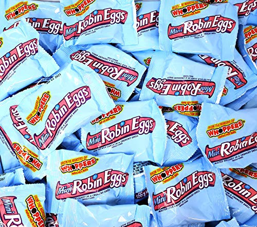 CrazyOutlet Whoppers Mini Robin Eggs Individual Packs Malted Milk Balls Candy Bulk Bag 52Count 2 Lbs