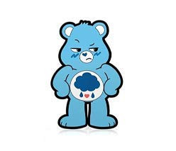Care Bears Unlock The Magic Enamel FiGPiN Mini  Grumpy Bear #M56 Blue