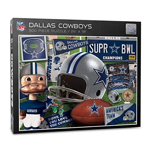 YouTheFan NFL Dallas Cowboys Retro Series Puzzle  500 Pieces Large