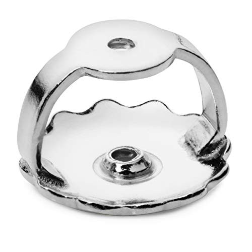 Single Earring Back Replacement 14K Solid White Gold  Threaded Screw on Screw off  Quality Die Struck  Post Size 0375  1 Piece