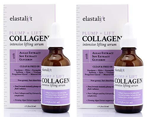 Collagen Lifting Plumping Firming Serum AntiAging Collagen Serum for Face Improves Elasticity Evens Skin Tone Plumps Lifts Sagging Skin NonGreasy Wrinkle Serum By Elastalift Two 17oz Collagen Lifting Plumping Firming Serum AntiAging Collagen Serum for Face Improves Elasticity Evens Skin Tone Plumps Lifts Sagging Skin NonGreasy Wrinkle Serum By Elastalift Two 17oz