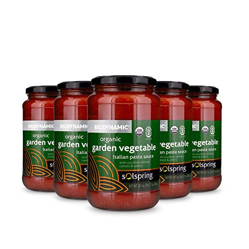 Dr Mercola Solspring Biodynamic Organic Garden Vegetable Italian Pasta Sauce 197 Fl oz Jar  Pack of 6  non GMO Gluten Free Soy Free USDA Organic and Organic Demeter Certified