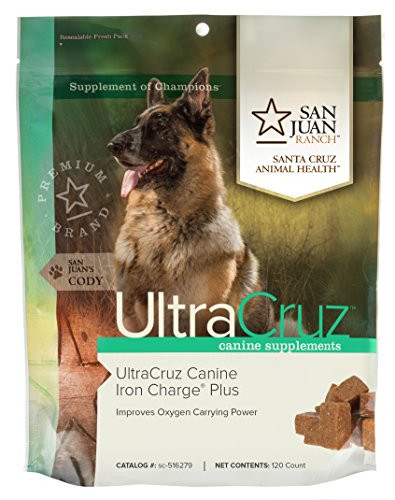 UltraCruz Canine Iron Charge Plus Supplement for Dogs 120 Tasty Chews sc516279