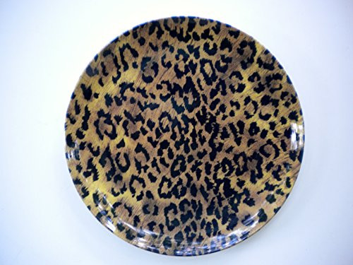 8 Jaguar Animal Print Melamine Salad Plates Set of Two