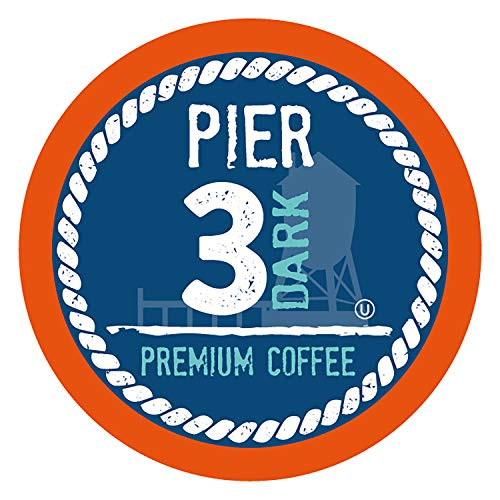 Pier 3 Dark Roast Coffee Pods Compatible with 20 KCup Brewers 40 Count