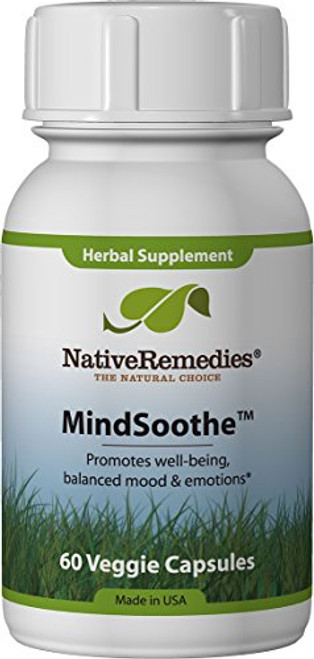 Native Remedies MindSoothe All Natural Herbal Supplement Supports Balanced Mood Emotional Health and Feelings of WellBeing Reduces Tearfulness Irritability and Anger 60 Veggie Caps Native Remedies MindSoothe All Natural Herbal Supplement Supports Balanced Mood Emotional Health and Feelings of WellBeing Reduces Tearfulness Irritability and Anger 60 Veggie Caps