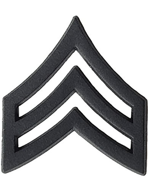 US Army Black Metal PinOn Rank  Sergeant