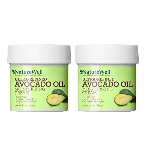 NatureWell UltraRefined Avocado Oil Moisturizing Cream for Face  Body 10 oz  Adds Rich Hydration to Transform Dry Dehydrated Skin 2 Pack