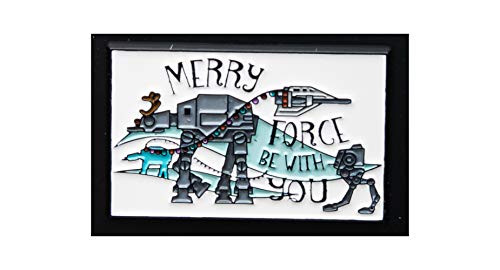 Star Wars Merry Force Be With You ATAT Christmas Lapel Pin