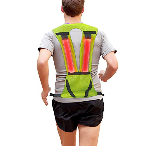 Reflective Vest Safety Light Running Reflective Gear Vest Night Safety High Visibility Reflector with Pocket Adjustable Lightweight Weatherproof Gear For Jogging  Cycling by Higo Green Vertical