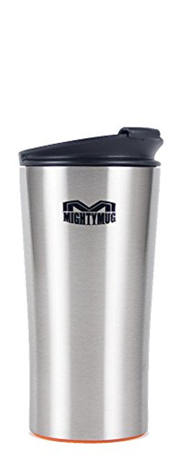 Mighty Mug Mini 12 oz Stainless Steel Tumbler The Travel Mug That WonÕt Fall with Double Wall Vacuum Insulation To Keep Your Drink Hot or Cold 12 oz Silver