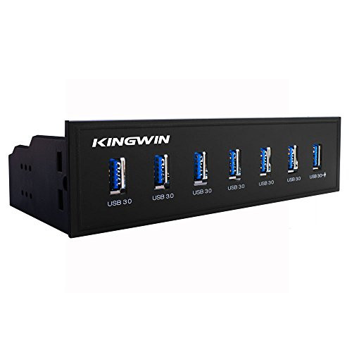 Kingwin Front Panel USB 30 Hub 7 Port  One Fast Charging USB 21A Charging Port