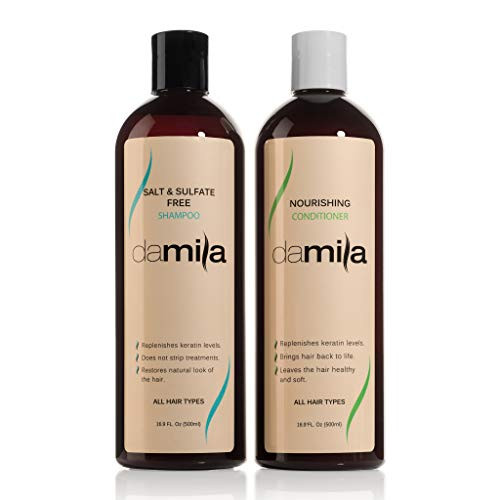 Damila Sulfate Salt Free Shampoo Conditioner Value Set Post Keratin Hair Treatment Professional Keratin Hair Care Treatment for All Hair Types Natural Nourishing Hair State 169oz Damila Sulfate Salt Free Shampoo Conditioner Value Set Post Keratin Hair Treatment Professional Keratin Hair Care Treatment for All Hair Types Natural Nourishing Hair State 169oz