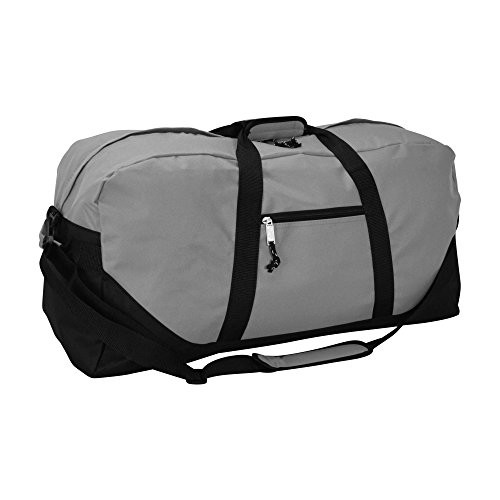 DALIX 25 Big Adventure Large Gym Sports Duffle Bag in Gray