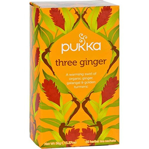 Pukka Organic Three Ginger Tea  20 bags per pack  6 packs per case