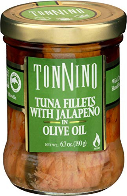 Tonnino Tuna Fillets  Jalapeno Olive Oil  Case of 667 Oz