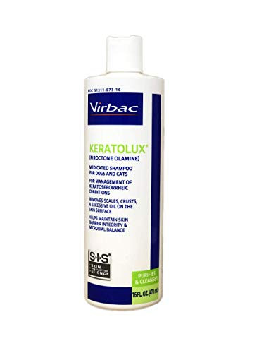 Keratolux Virbac Medicated Shampoo 16 Ounces for Dogs and Cats