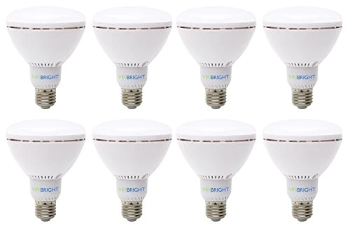 65 Watt Replacement BR30 LED Light Bulb 8 pack Warm White Dimmable E26 Edison Base 90 CRI