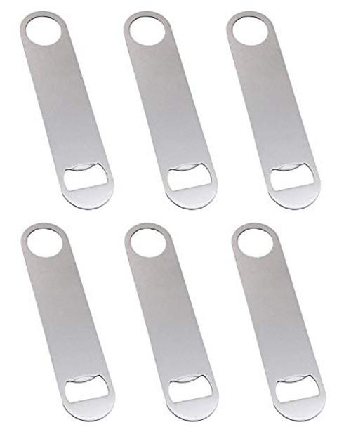 SBYURE Heavy Duty Flat Stainless Steel Bottle Opener,6 Pack Beer Bottle Openers,Speed Openers for Kitchen, Bar or Restaurant,7 Inch SBYURE Heavy Duty Flat Stainless Steel Bottle Opener,6 Pack Beer Bottle Openers,Speed Openers for Kitchen, Bar or Restaurant,7 Inch