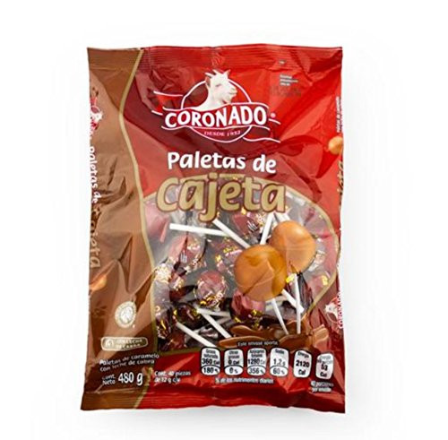 Coronado Cajeta Lollipops Limited edition 40 Pieces in bag made with goat milk caramel super tasty mexican candy snacks con leche de cabra real