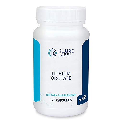 Klaire Labs Lithium Orotate  48 Milligrams Bioavailable  Hypoallergenic Mood Support Superior Absorption Compared to Other Lithium Salts 120 Capsules