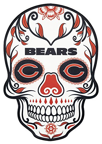 Applied Icon NFL Chicago Bears Outdoor Small Dia De Los Muertos Skull Decal