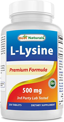 Best Naturals LLysine 500 mg 250 Tablets