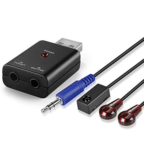 TNP IR Repeater Extender  Mini USB Powered Dongle Universal Infrared IR Remote Control Extender System with IR Receiver IR Transmitter and IR Blaster Emitter Booster Extension Cable