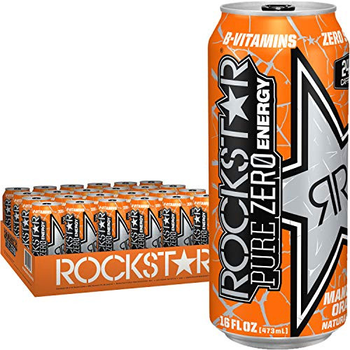 Rockstar Energy Drink Pure Zero Mandarin Orange 24 Count Rockstar Energy Drink Pure Zero Mandarin Orange 24 Count