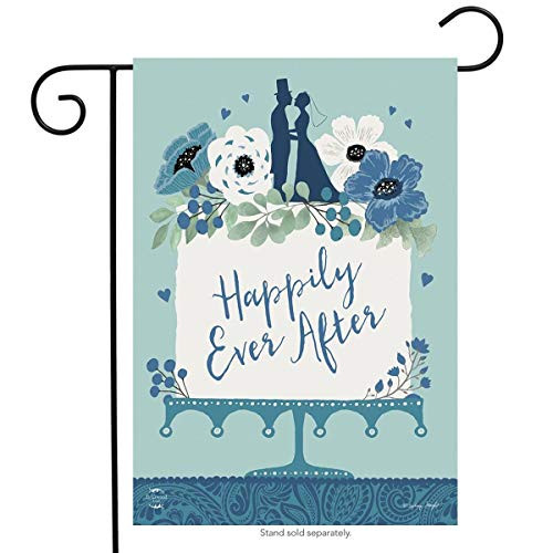 Happily Ever After Wedding Garden Flag Marriage Bride  Groom 125 x 18