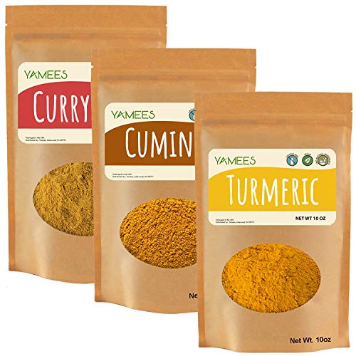 Turmeric Curry Cumin 3 Pack 30 Ounce 10 Ounce Bags Indian Combo Spice Set Bulk Spices and Seasoning Turmeric Curry Cumin 3 Pack 30 Ounce 10 Ounce Bags Indian Combo Spice Set Bulk Spices and Seasoning